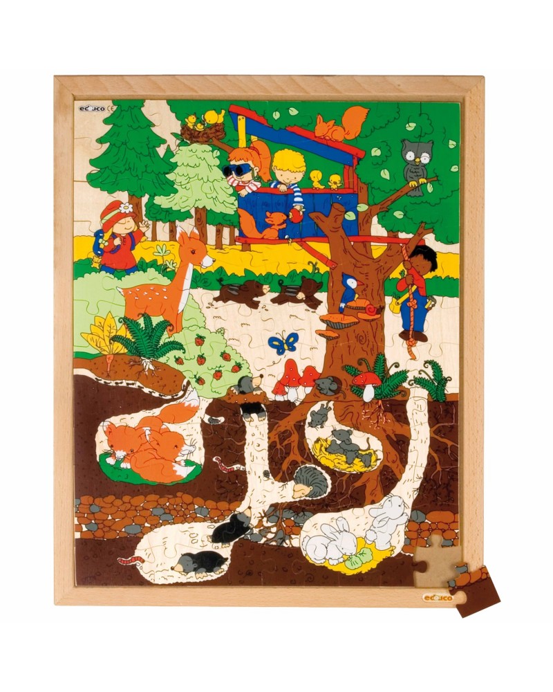 Puzzle en bois - Animaux de la forêt l Wee Gallery - Judy The Fox